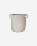 Paper Mache Vase White - H: 8.1" x D: 6.7"